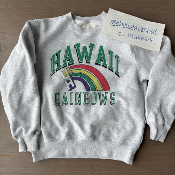 Vintage Hawaii UH Rainbows Sweatshirt, Retro University of Hawaii Shirt Tee - Picture 1 of 2